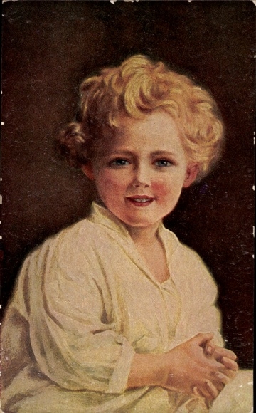 Künstler Ak Kind, Portrait, Guten Morgen