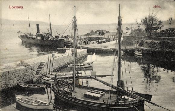 Ak Lovrana Lovran Laurana Kroatien, Molo