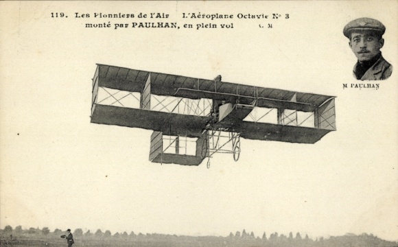 CPA Pioniers de l'Air, Aeroplane Octavie, Paulhan