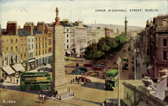 Ak Dublin Irland, Upper O'Connell Street
