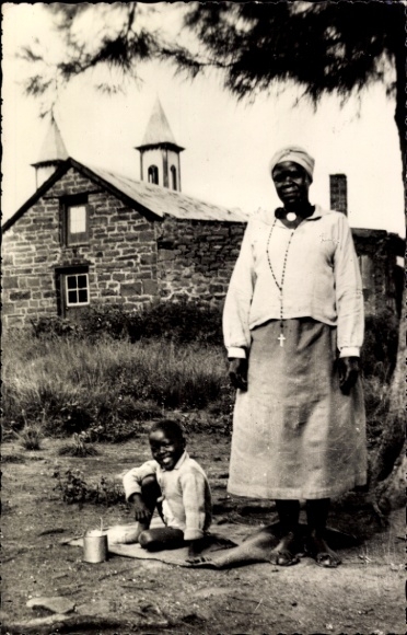 Ak Umkomaas Natal Südafrika, Frau mit Kind