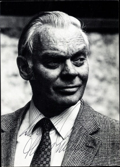 Foto Schauspieler Hans Richter, Portrait, Autogramm