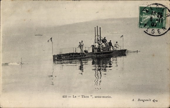 CPA Sous-Marin Le Thon, Marine Nationale Francaisé