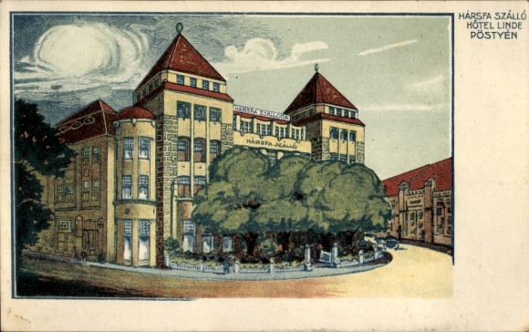 Litho Piešťany Pistyan Pistian Pöstyen Slowakei, Hotel Linde