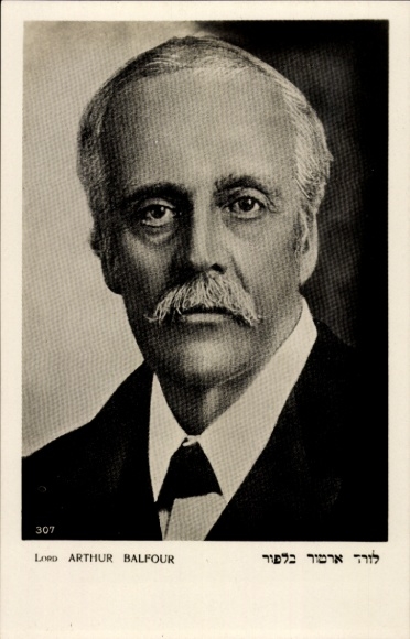 Judaika Ak Premierminister von Großbritannien Arthur Balfour