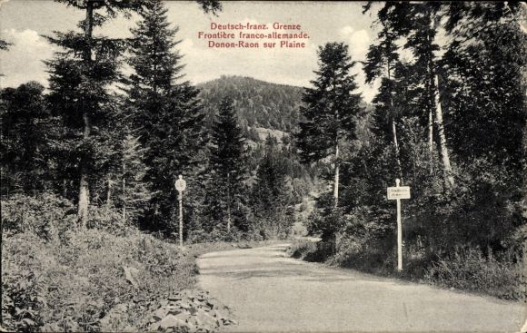 Ak Deutsch-französische Grenze, Donon-Raon sur Plaine