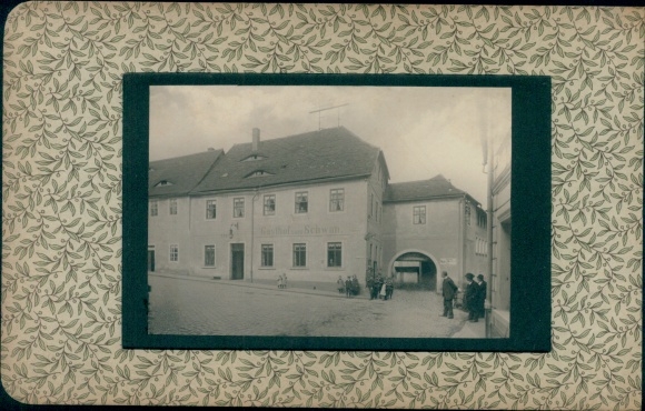 Passepartout Foto Weida in Thüringen, Gasthof zum Schwan