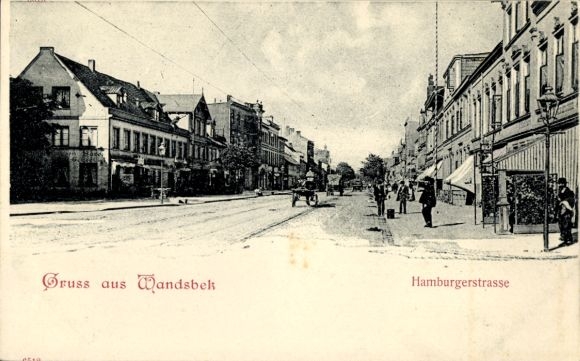 Ak Hamburg Wandsbek, Hamburgerstraße
