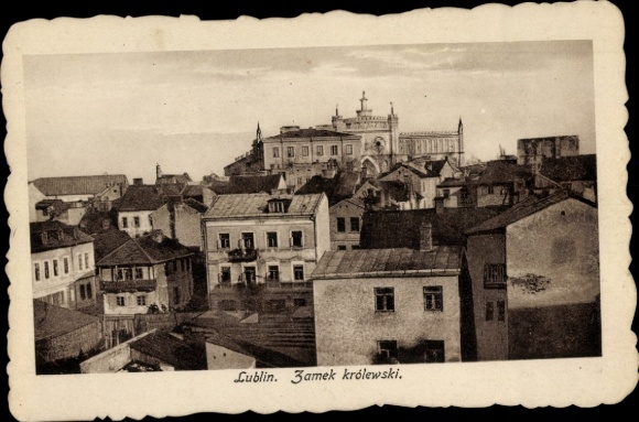 Ak Lublin Polen,  Zamek królewski,  Gebäude, Stadtansicht