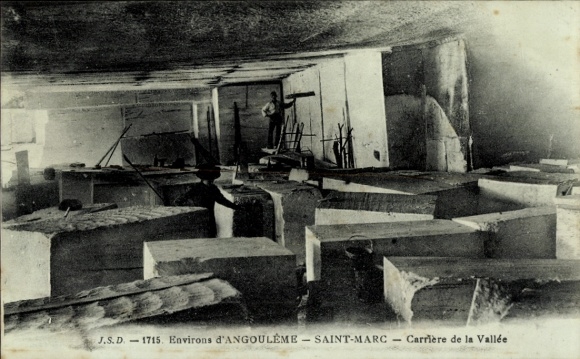 Ak St Marc Angoulême Charente, Steinbruch