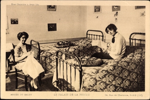 Ak Paris XI, Le Palais de la Femme, Rue de Charonne, Heilsarmee, Doppelzimmer