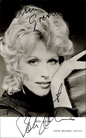Ak Schauspielerin Bibi Johns, Autogramm