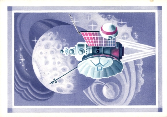 Künstler Ak Strelnikov, 25. Jahrestag des Fluges der Raumsonde Mars-1