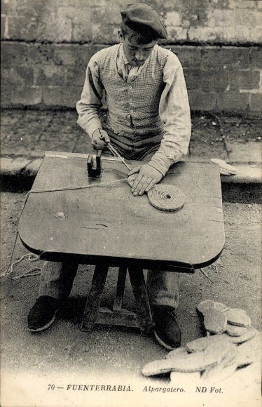 Ak Hondarribia Fuenterrabia Baskenland, Alpargatero, Hanfschuhmacher