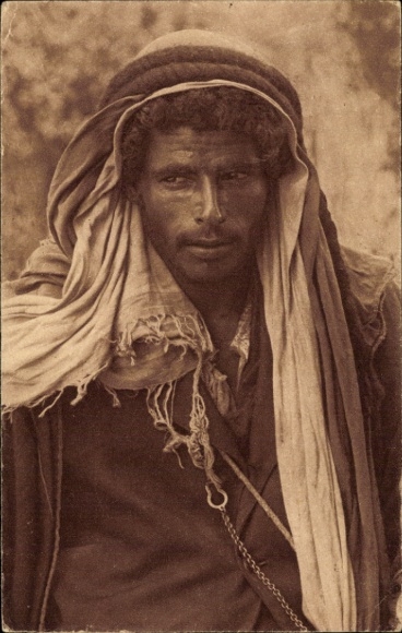 Ak Syrien, Porträt eines Beduinen