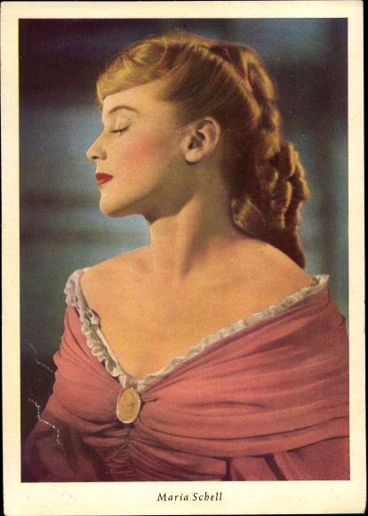 Ak Schauspielerin Maria Schell, Portrait