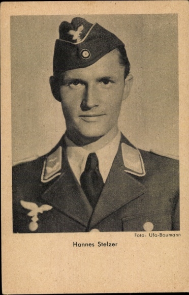Ak Schauspieler Hannes Stelzer, Portrait in Wehrmachtuniform, Luftwaffe, Portrait