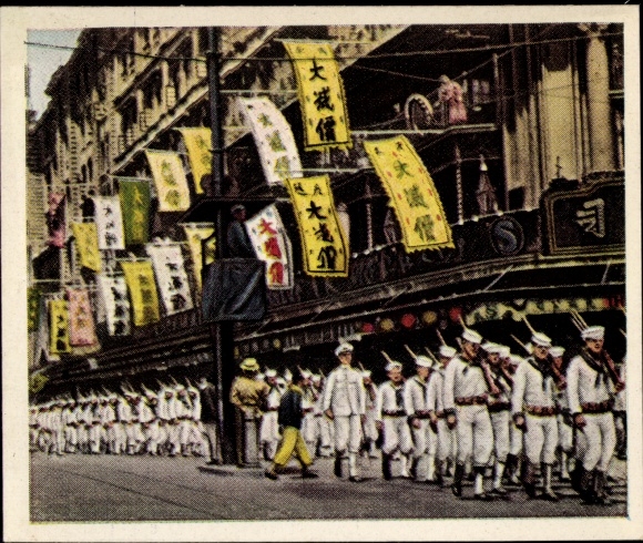 Sammelbild Die Nachkriegszeit Nr. 185 März 1932 Japanisch Chinesischer Krieg, Einmarsch US Navy