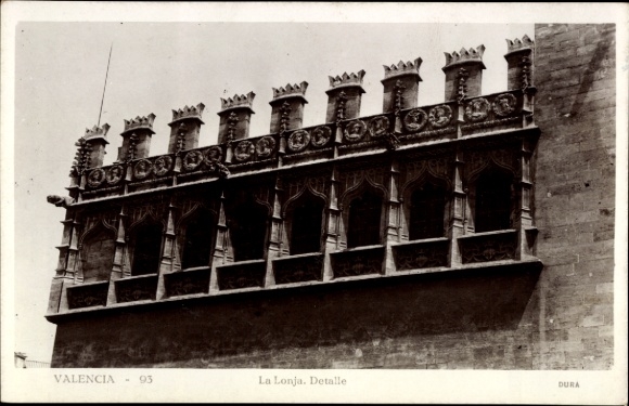 Ak Valencia Stadt Spanien,  La Lonja