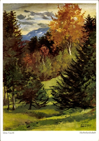Künstler Ak Vaeltl, Otto, Herbstlandschaft