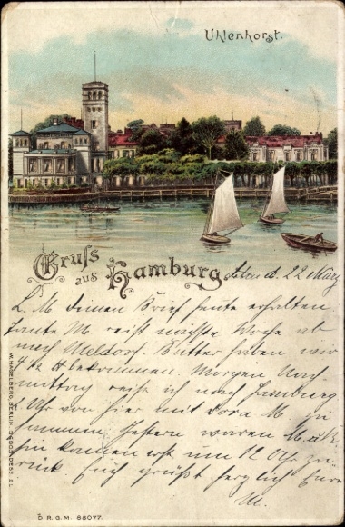 Halt gegen das Licht Litho Hamburg Nord Uhlenhorst, Fährhaus