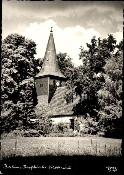 Ak Berlin Reinickendorf Wittenau, Dorfkirche, Fotograf Popp