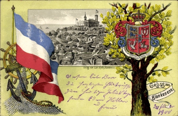 Wallen Litho Hamburg Altona Blankenese, Gesamtansicht