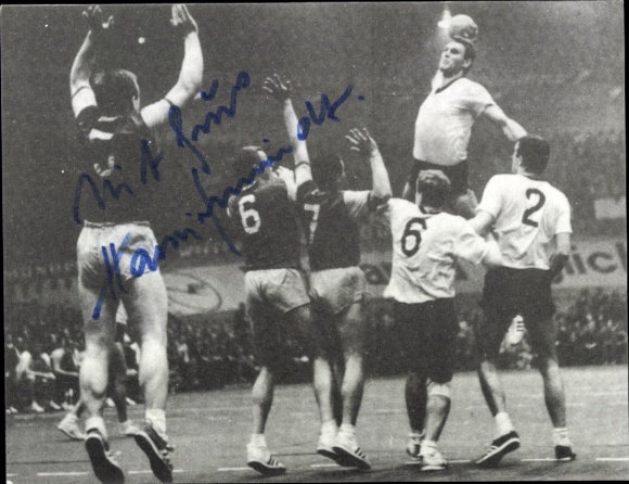 Foto Handballspieler Hansi Schmidt, Autogramm