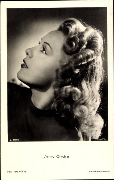 Ak Schauspielerin Anny Ondra, Portrait im Profil, Frau von Max Schmeling