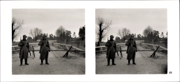 Stereo Raumbild Foto "Die Soldaten des Führers im Felde", Nr. 65, Augustow