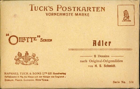 6 Künstler AK im Umschlag Adler von Hans Schmidt