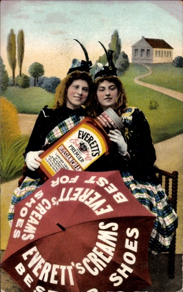Ak Reklame, Everett's Creams, Schuhcreme, zwei Frauen