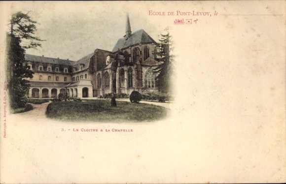 Ak Pontlevoy Loir et Cher, Le Cloitre, la chapelle