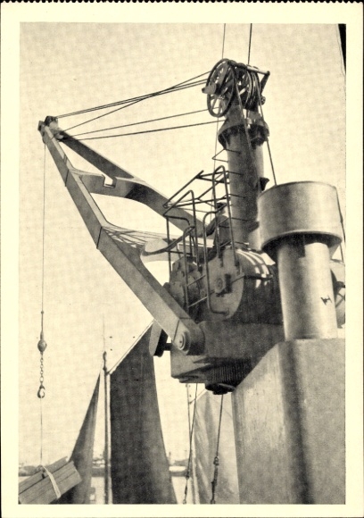 Ak Dampfer Masuren, Elektro-Kran, Poseidon-Reederei