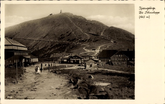 Ak Karpacz Krummhübel Riesengebirge Schlesien, Schneekoppe, Schlesierhaus