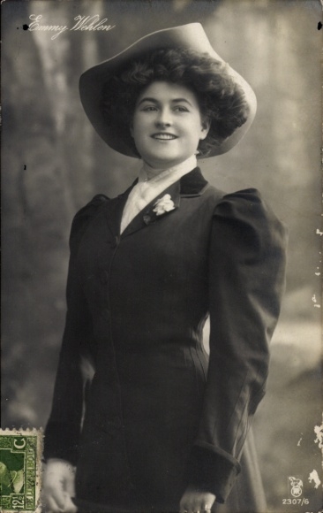 Ak Schauspielerin Emmy Wehlen, Portrait