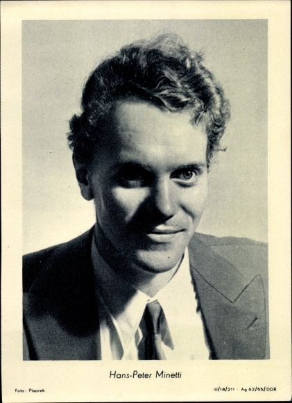 Ak Schauspieler Hans Peter Minetti, Portrait