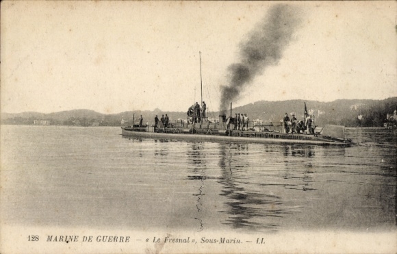 Ak Französisches Kriegsschiff, U-Boot Le Fresnal