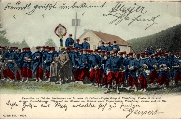 Ak Le Bonhomme Diedolshausen Elsass Haut Rhin, Grenze, Route de Colmar-Kaysersberg