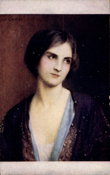Künstler Ak Courtois, G., Ein hübsches Weibchen, Frau-Porträt