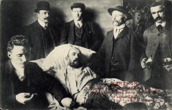 Ak Sallaumines Pas de Calais, Überlebender Bergmann Berthon, Grubenunglück