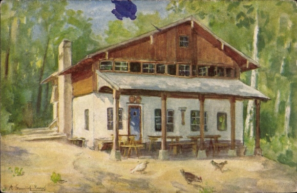 Künstler Ak Gumlich Kempf, Anna, Uchtenhagen Falkenberg in der Mark, Charlottenburger Hütte