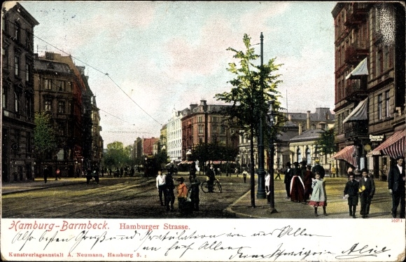 Ak Hamburg Nord Barmbek, Hamburger Straße
