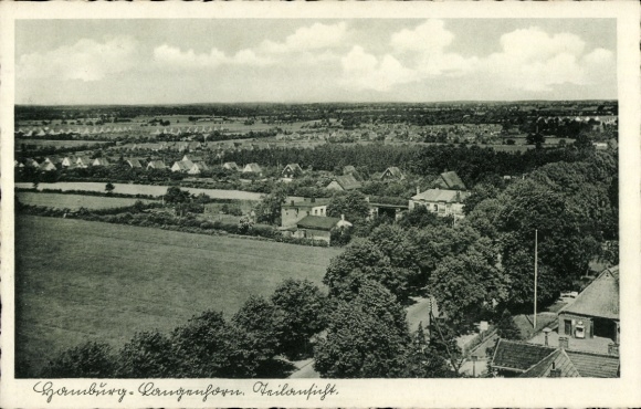 Ak Hamburg Nord Langenhorn, Panorama von Wohnsiedlung und Umgebung