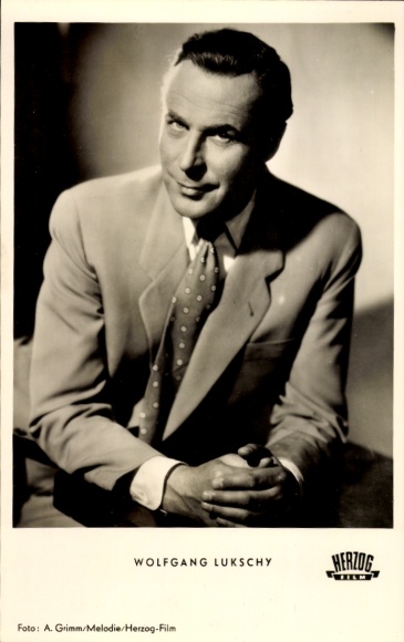 Ak Schauspieler Wolfgang Lukschy, Portrait, Herzog Film, Autogramm