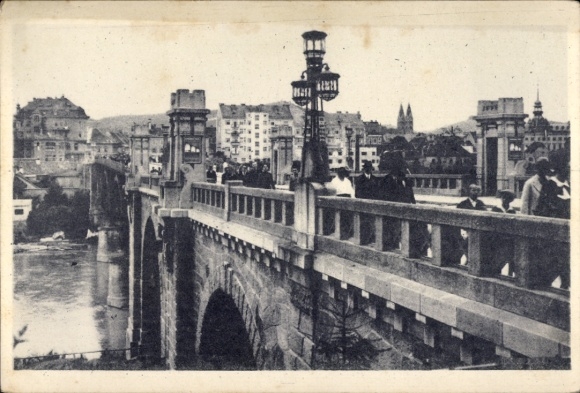 Ak Maribor Marburg an der Drau Slowenien, Brücke
