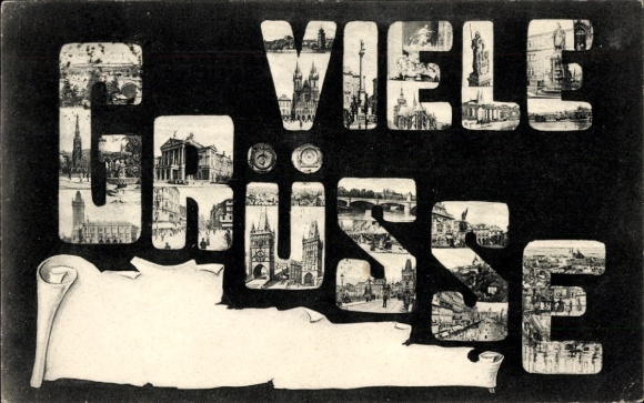 Buchstaben Ak Praha Prag Tschechien, Karlsbrücke, Denkmal, Panorama