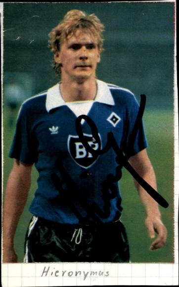 Autogrammkarte Fußballer Holger Hieronymus, Hamburger SV, Autogramm