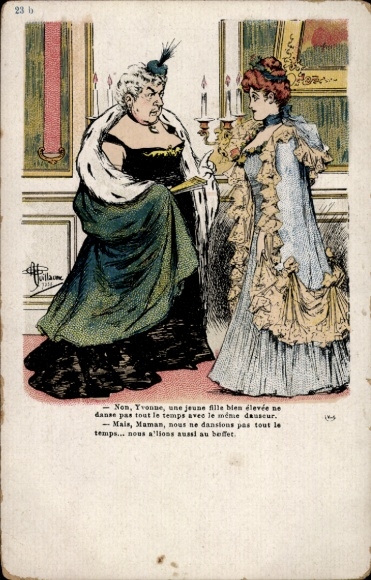 Künstler Ak Guillaume, Albert, Yvonne, Maman, Biscuits Germain