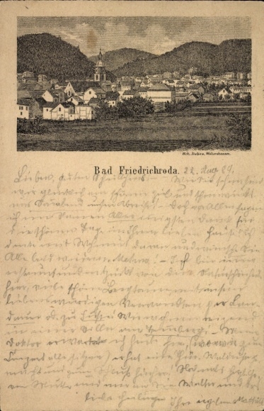 Vorläufer Litho Bad Friedrichroda im Thüringer Wald, Gesamtansicht